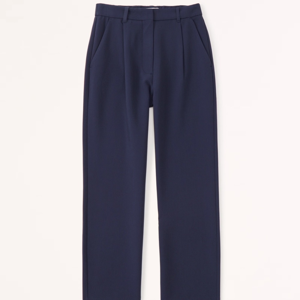Navy Abercrombie & Fitch Tailored Straight Pant Size 25